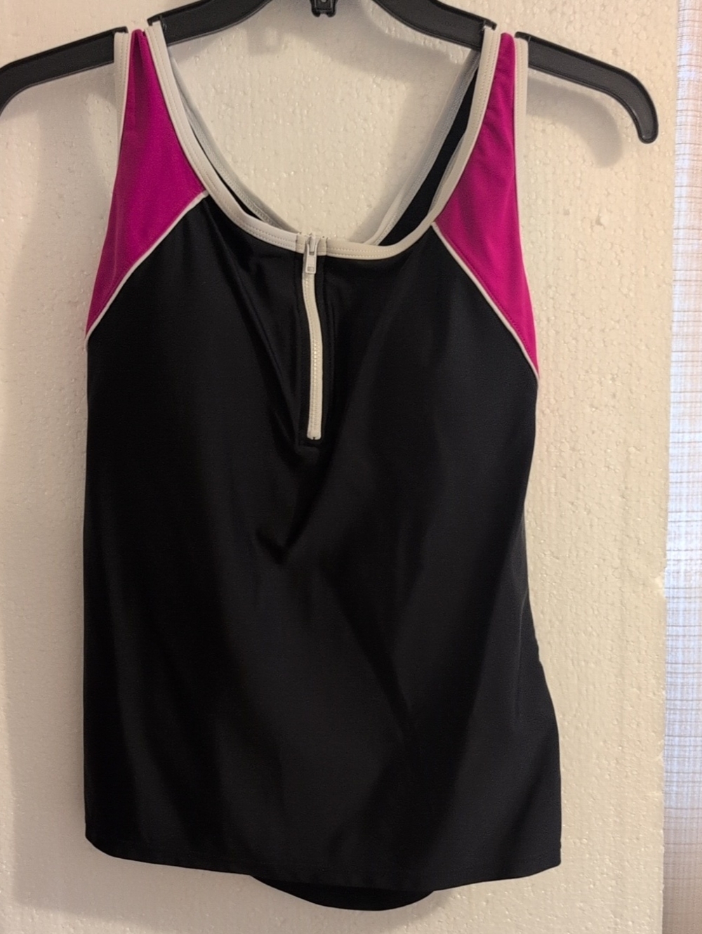 Athletech Black Sports Tank with Neon Lime Accent